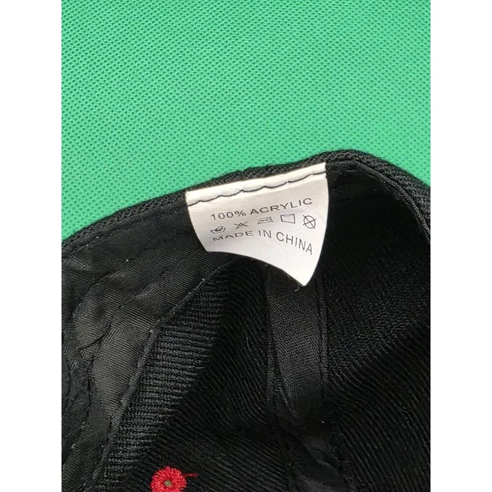 Black Red DRAGON Baseball Cap Japan Hat Fantasy Embroidered Snapback Adjustable‎